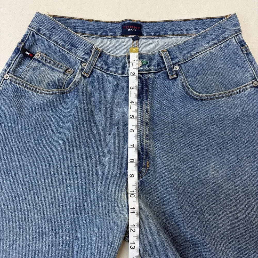 Tommy Hilfiger Tommy Jeans Freedom Mens 34x34 Made USA Light Wash Y2K